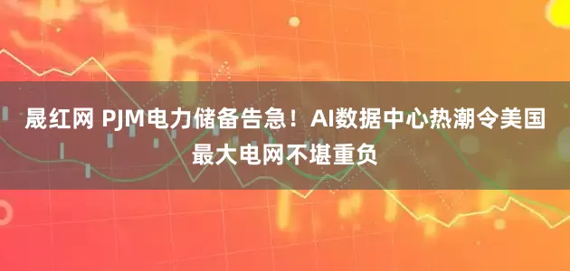晟红网 PJM电力储备告急！AI数据中心热潮令美国最大电网不堪重负